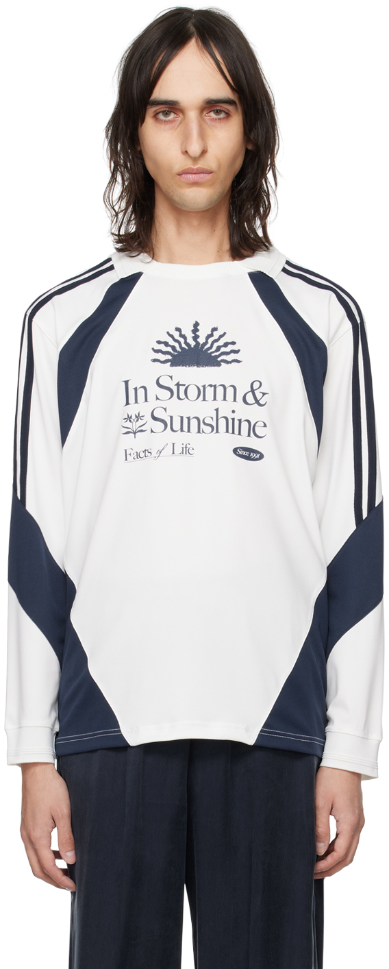 Navy & White Sunshine Football Long Sleeve T-Shirt