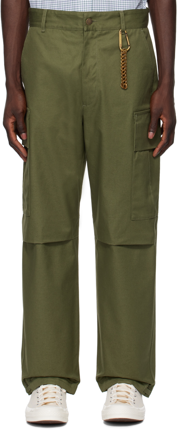 Shop Darkpark Khaki Saint Cargo Pants In Military Green 0061