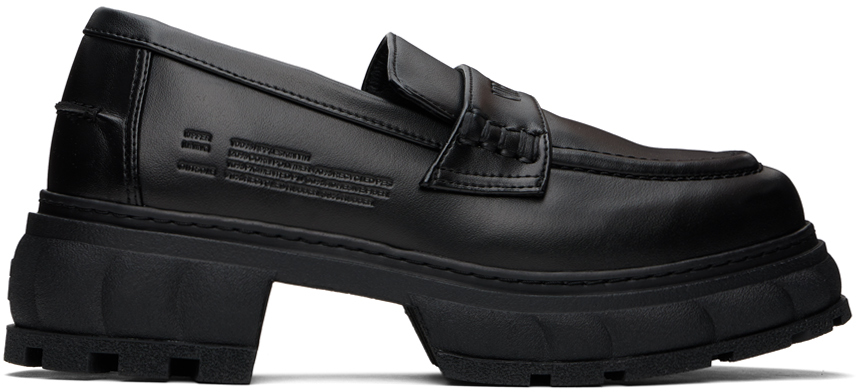 Shop Viron Black Quantum Loafers In 990 Black
