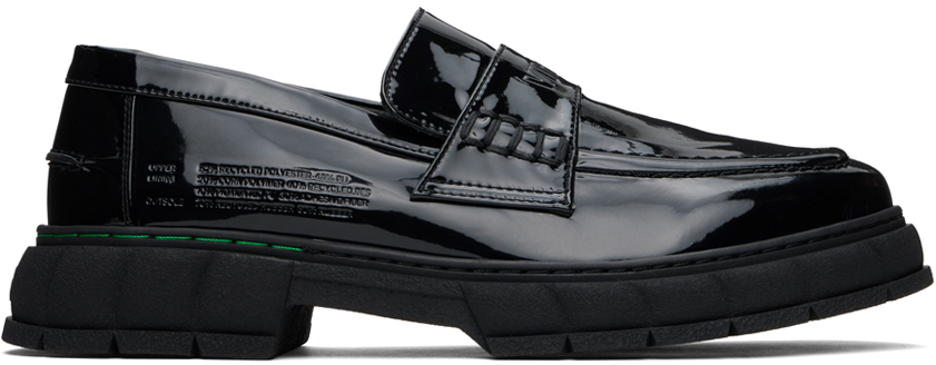 Shop Viron Black Progres Loafers In 990 Black