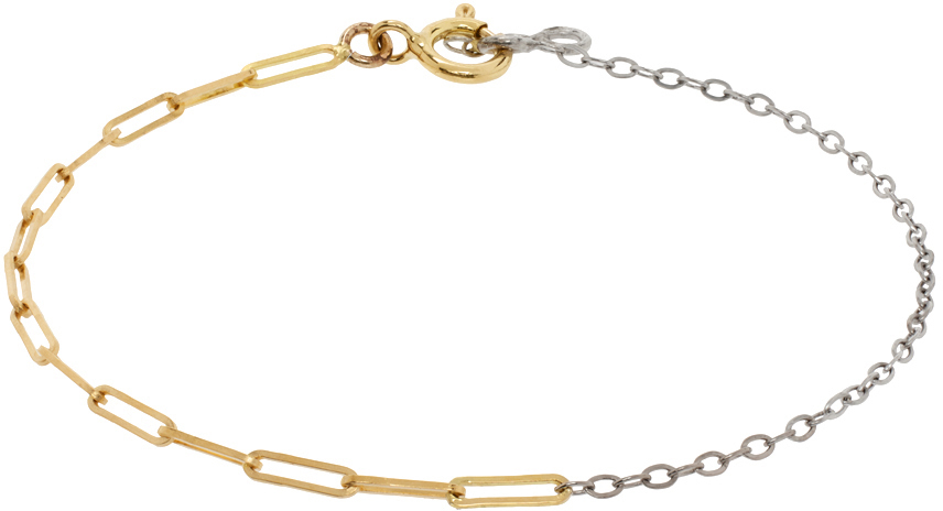 Yvonne Léon White Gold & Gold Solitaire Bracelet