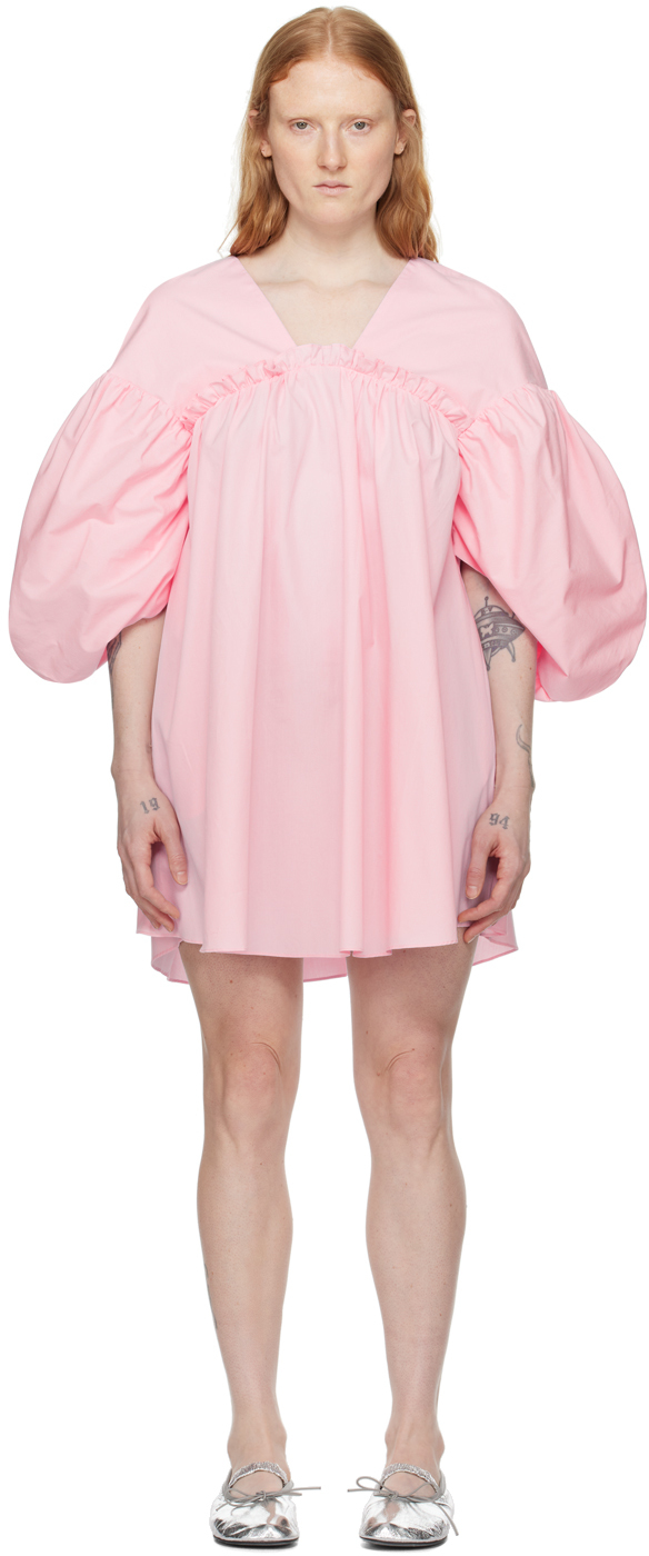Shop Kika Vargas Ssense Exclusive Pink Annie Minidress