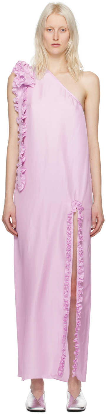 Kika Vargas: Pink Aretha Maxi Dress | SSENSE