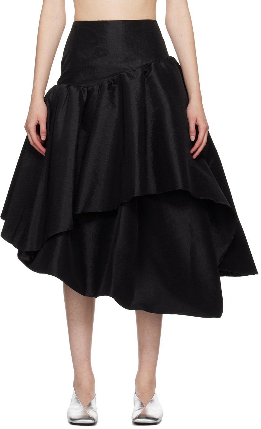 Kika Vargas Ssense Exclusive Black Abella Midi Skirt