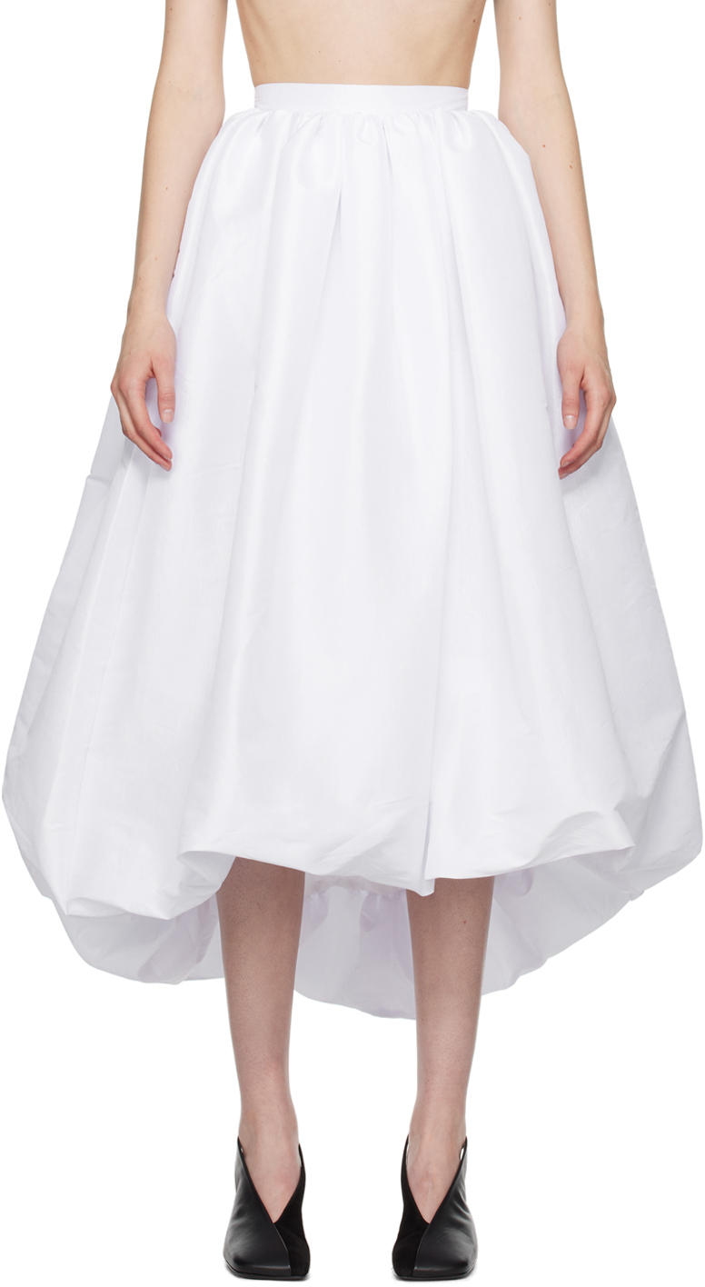 Kika Vargas Ssense Exclusive White Nina Midi Skirt