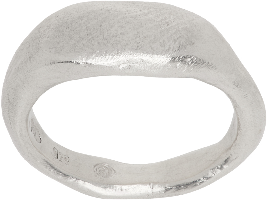 Seb Brown Silver Print Ring In Sterling Silver