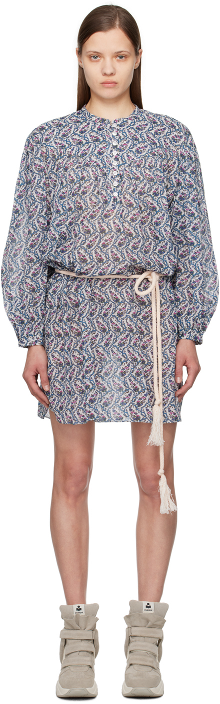 Robe Iza - Marine & Blanc Cassé - Yest main image 1