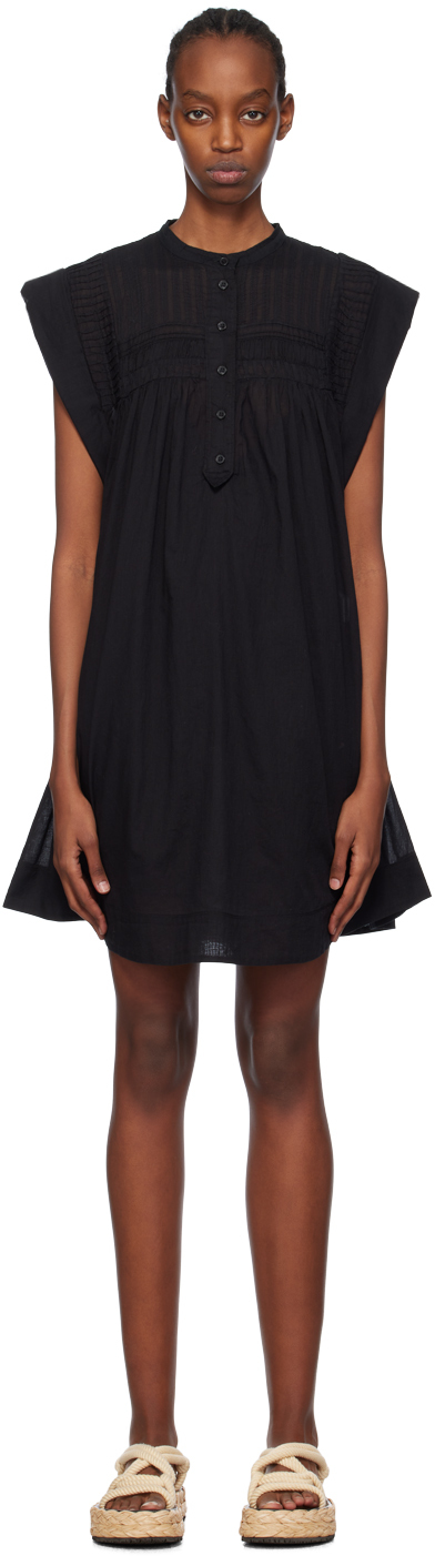 Shop Isabel Marant Étoile Black Leazali Minidress In 01bk Black