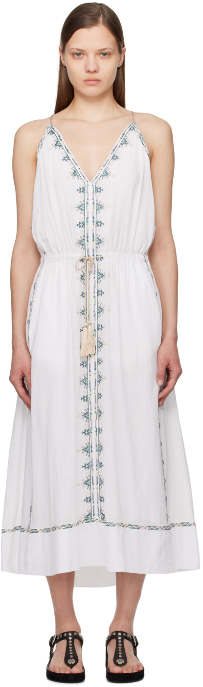 Isabel Marant Étoile White Siana Midi Dress In 20wh White