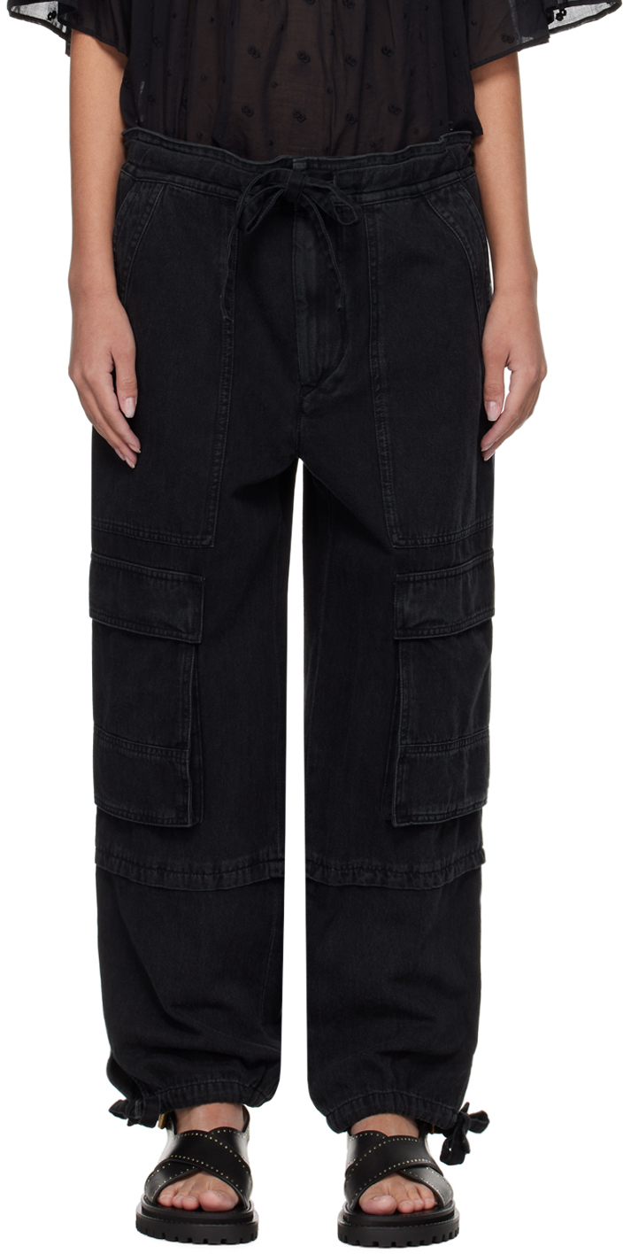 Shop Isabel Marant Étoile Black Ivy Trousers In 02fk Faded Black