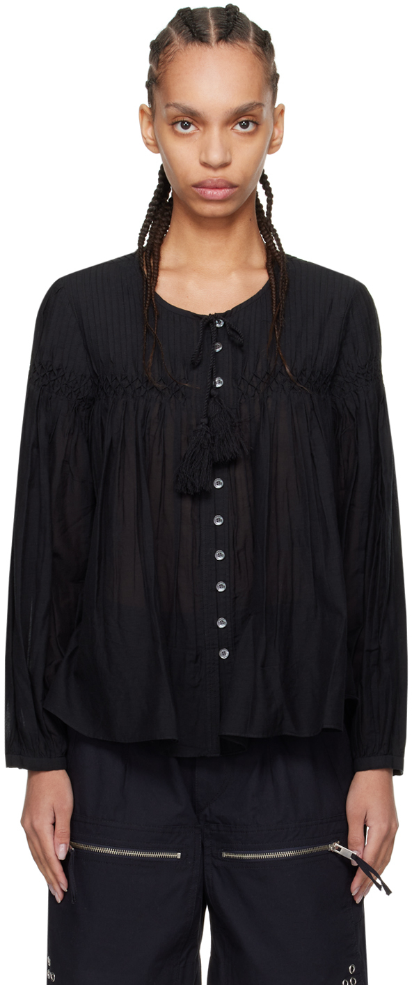Shop Isabel Marant Étoile Black Abadi Shirt In 01bk Black