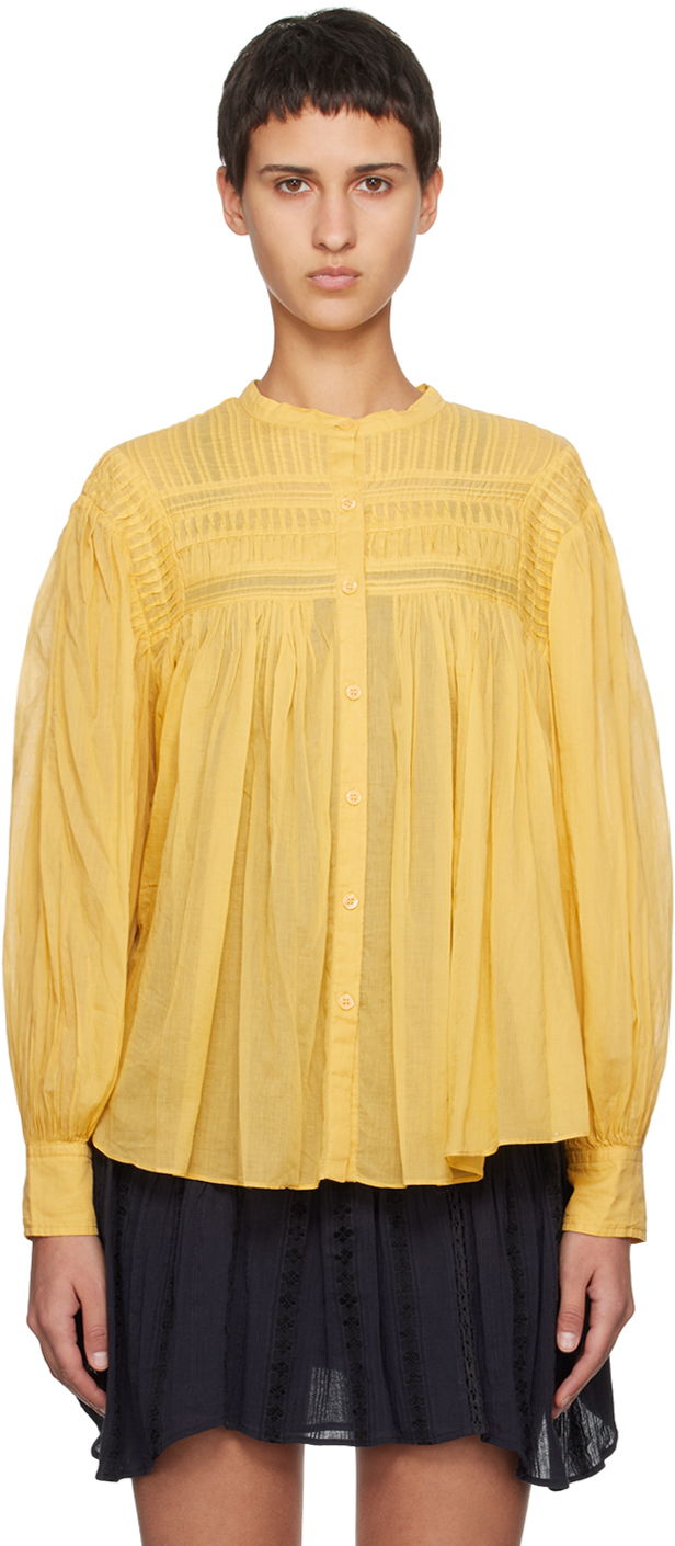 Shop Isabel Marant Étoile Yellow Plalia Shirt In 23su Sunlight