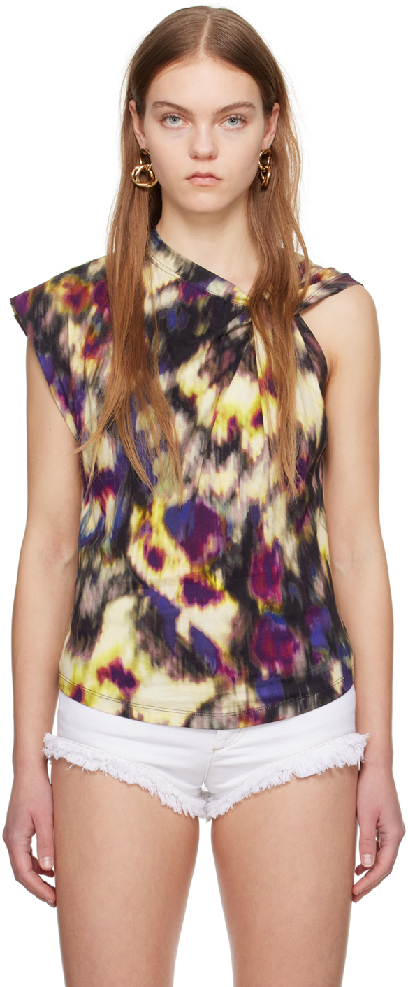 Multicolor Nayda T-Shirt by Isabel Marant Etoile on Sale