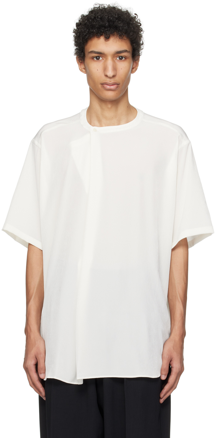 RAINMAKER KYOTO: White Pleated Shirt | SSENSE
