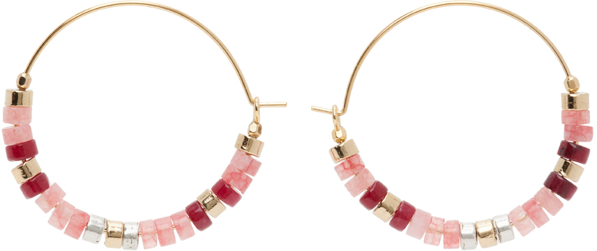 Isabel Marant Gold Perfectly Pink Earrings In 40pk Pink