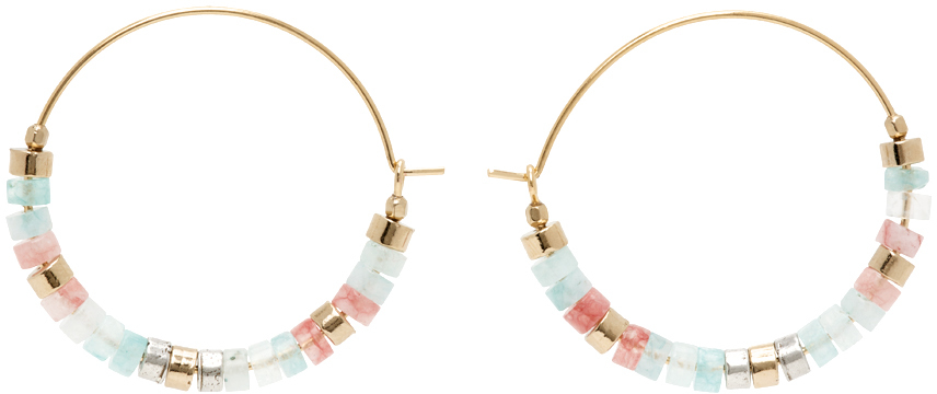 Isabel Marant Gold Perfectly Blue Earrings In 30pa Pacific