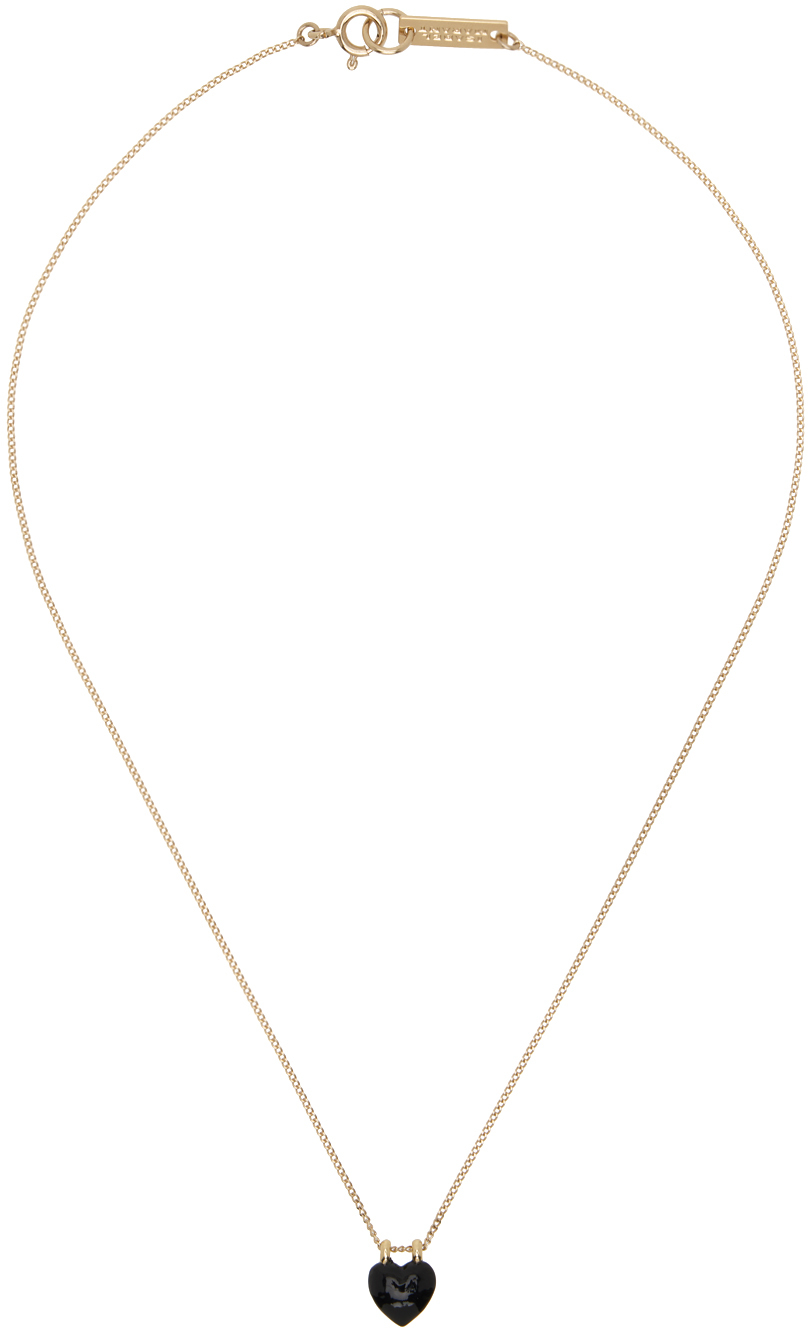 Isabel Marant Gold Happiness Necklace In 01bk Black