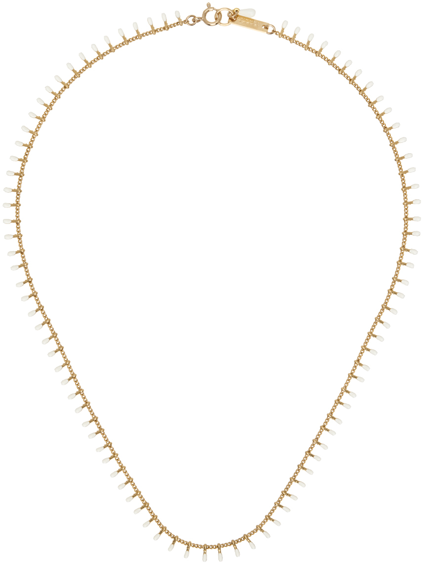 Isabel Marant Gold Casablanca Necklace In 23ec Ecru