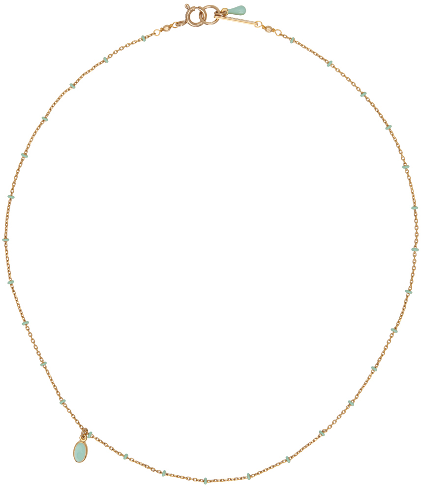 Isabel Marant Gold Medal Casablanca Necklace In 61aq Aqua