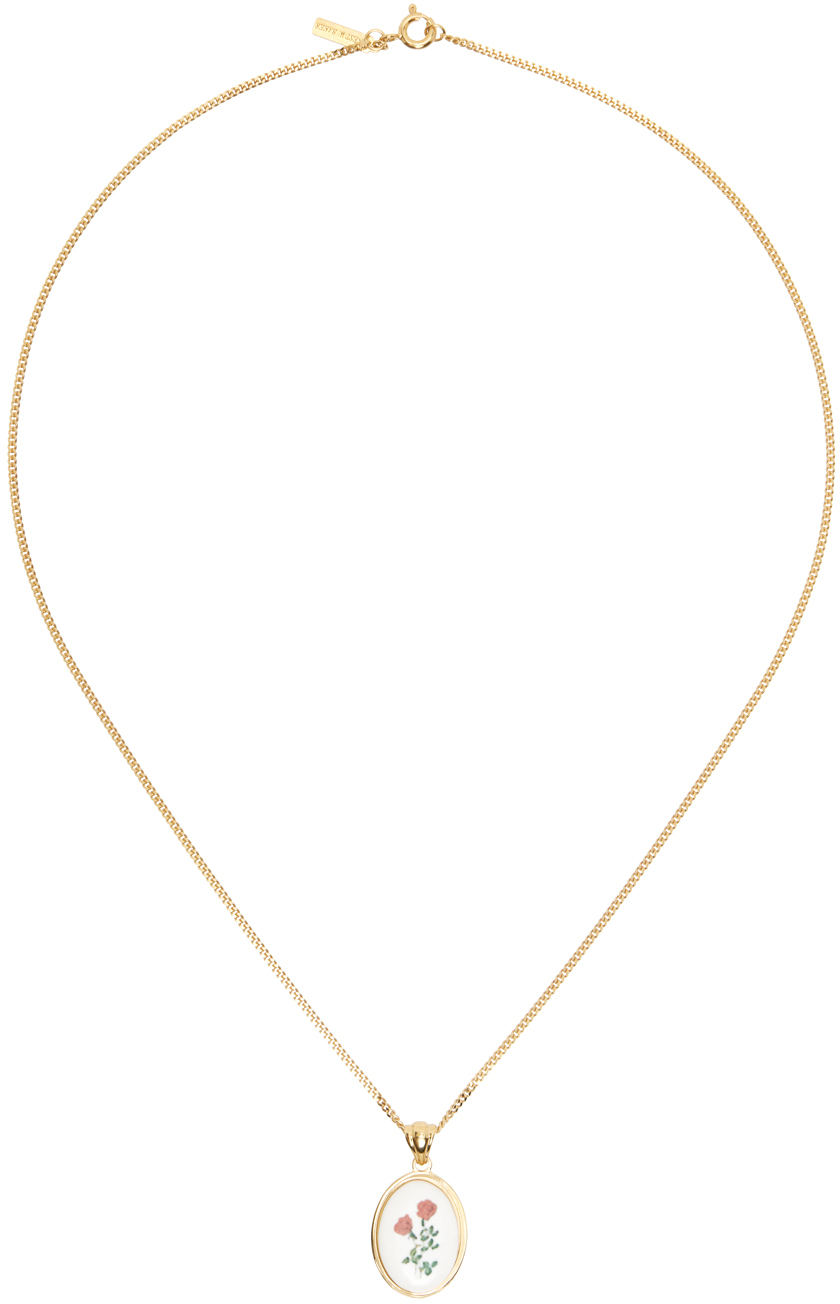 Gold Ceramic Necklace