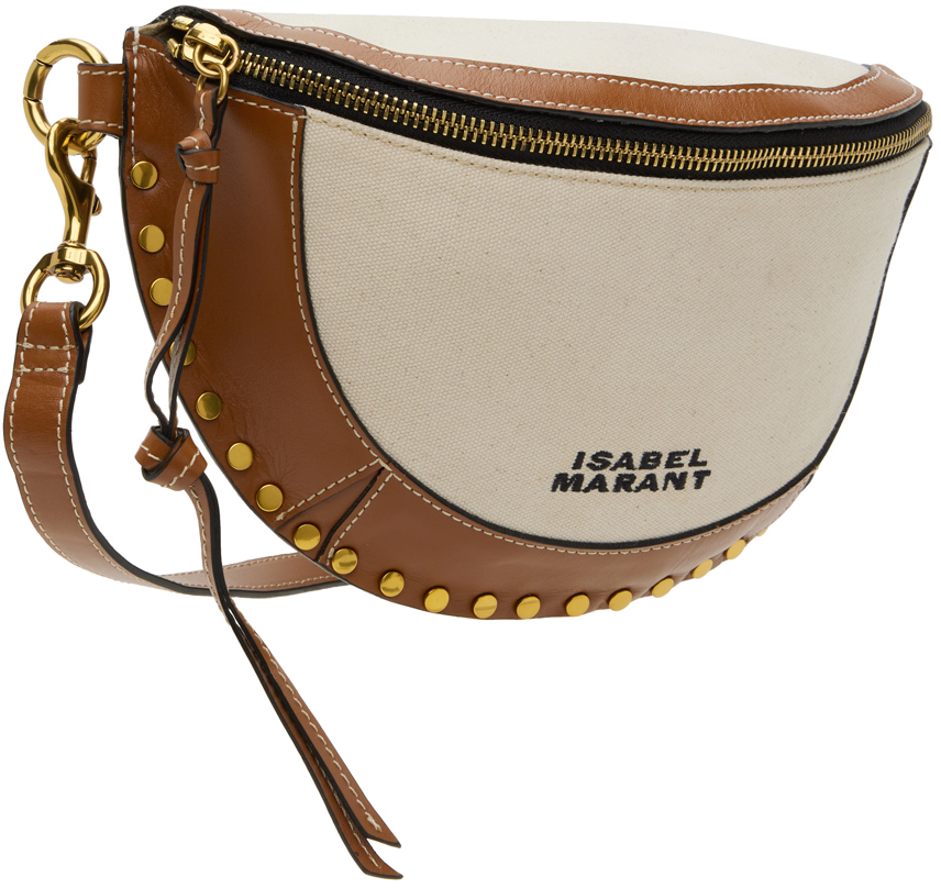 ISABEL MARANT TAN & OFF-WHITE SKANO BAG
