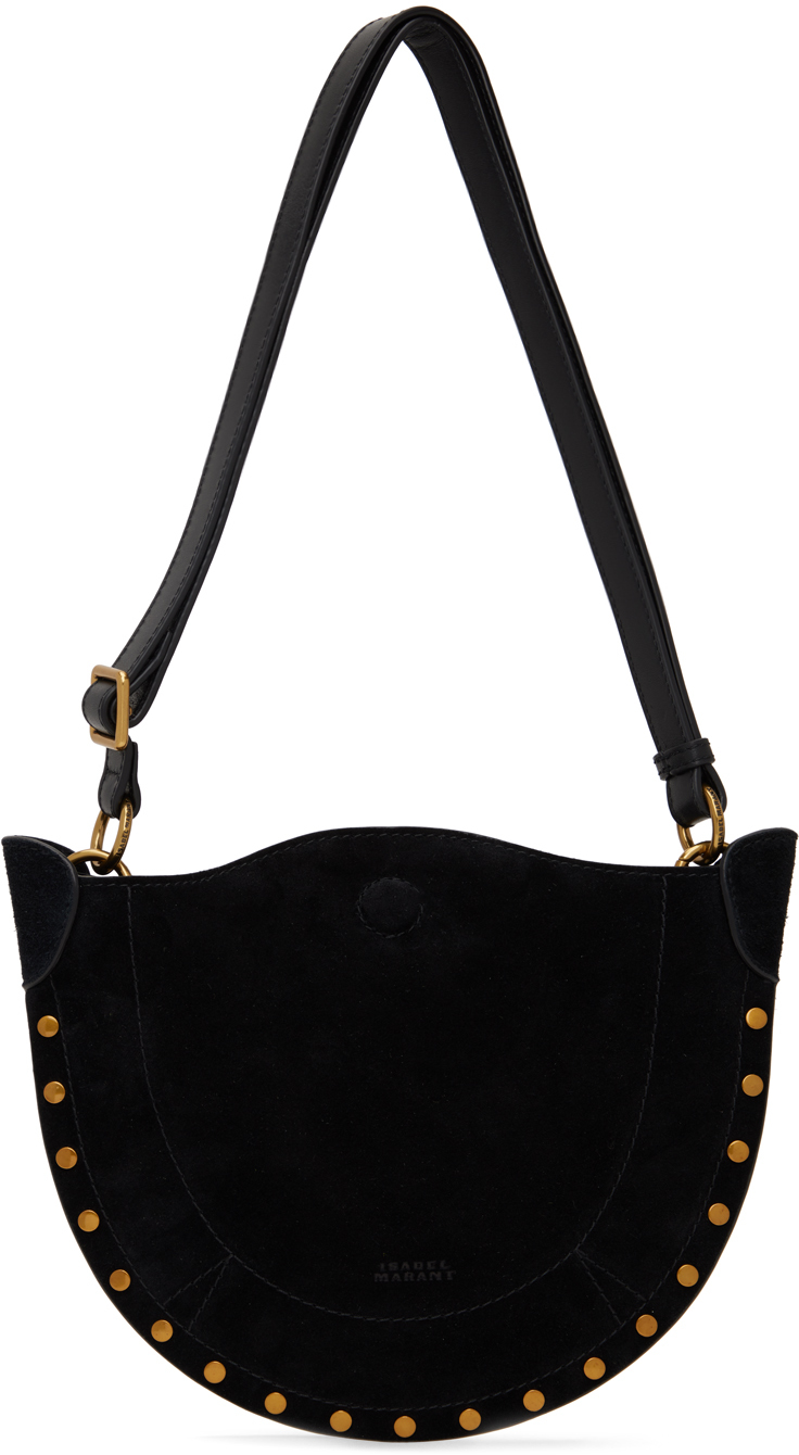 Shop Isabel Marant Black Mini Moon Soft Bag In 01bk Black