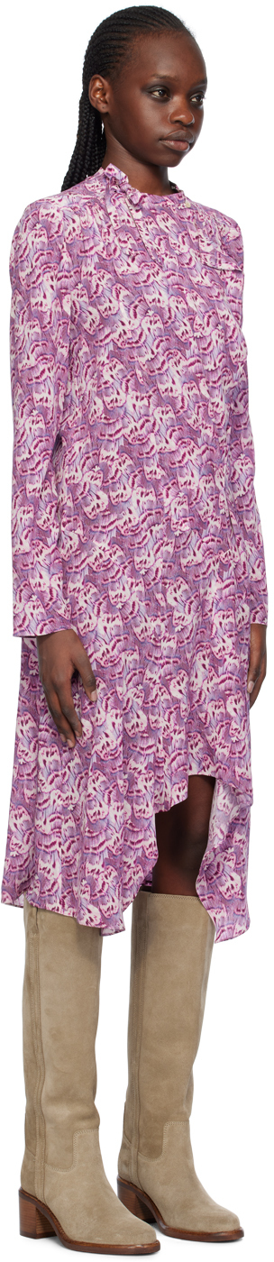 Shop Isabel Marant Pink Umaima Midi Dress In 86ma Mauve