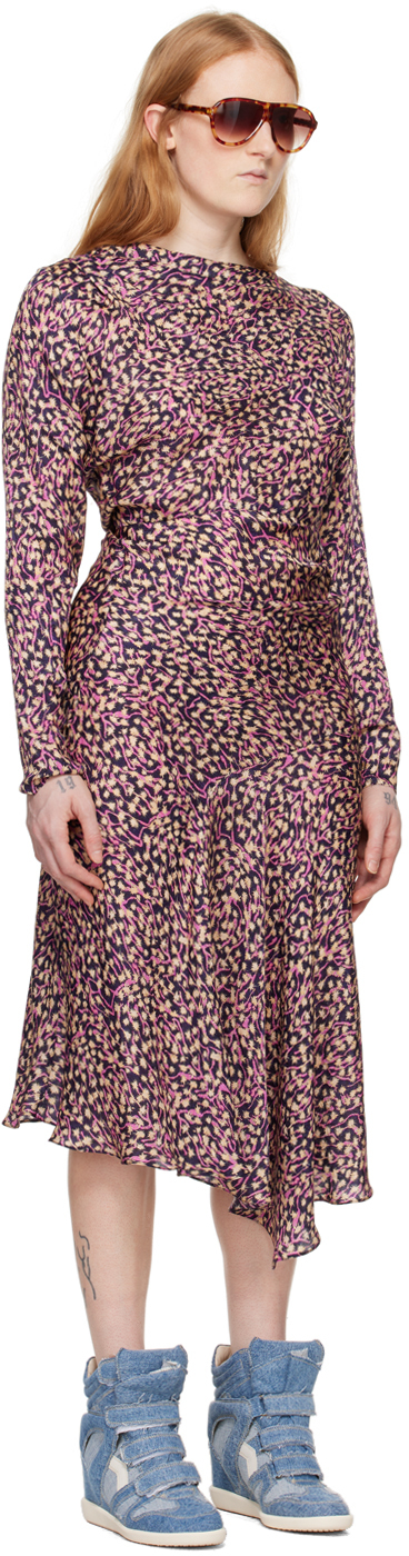 ISABEL MARANT MULTICOLOR ULANI MIDI DRESS