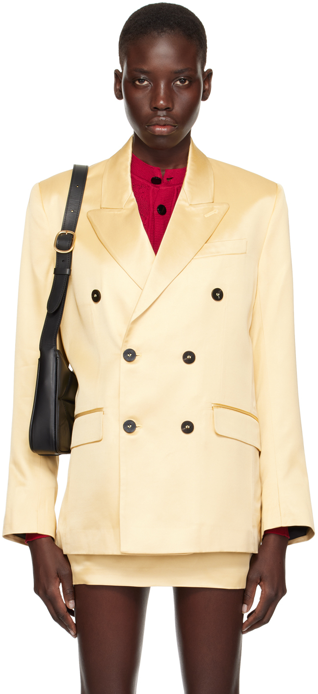 Yellow Double-Breasted Blazer