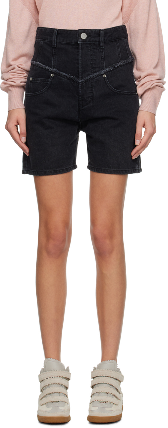 Black Oreta Denim Shorts
