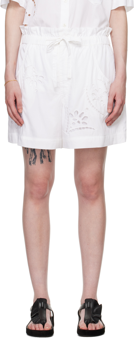 Shop Isabel Marant White Hidea Shorts In 20wh White