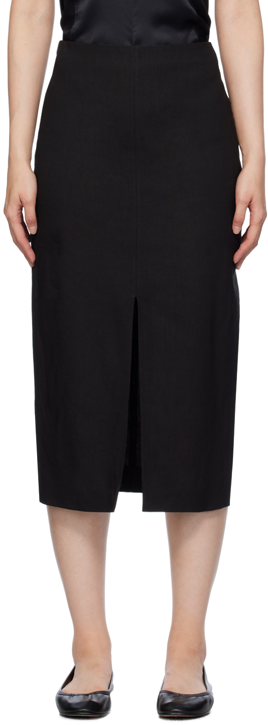 Shop Isabel Marant Black Mills Midi Skirt In 01bk Black