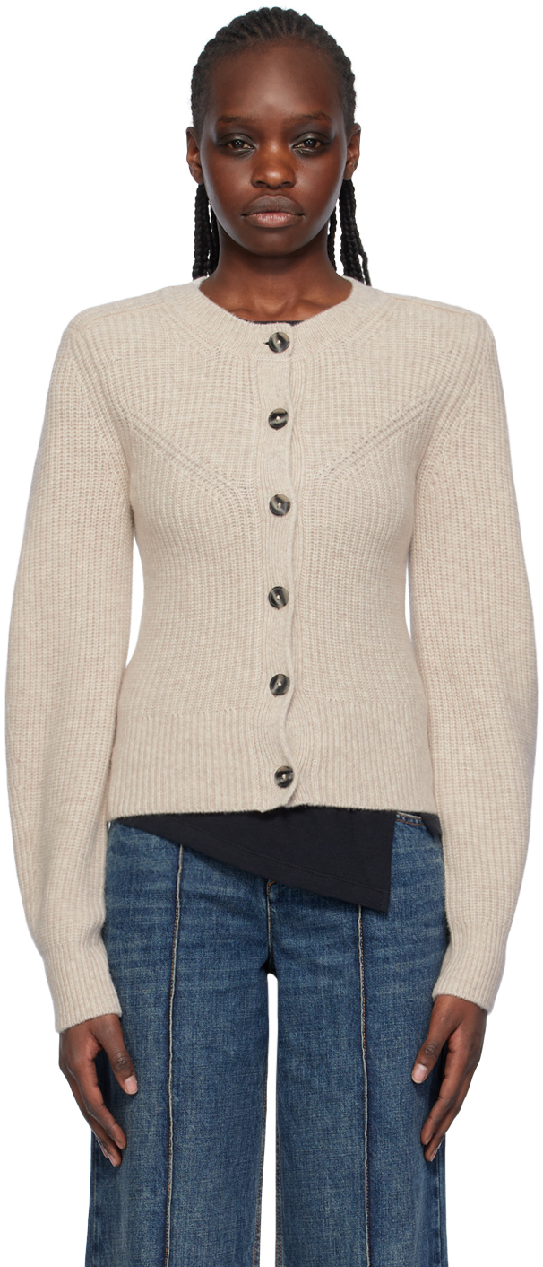 Isabel Marant Beige Laurine Cardigan In 23sd Sand