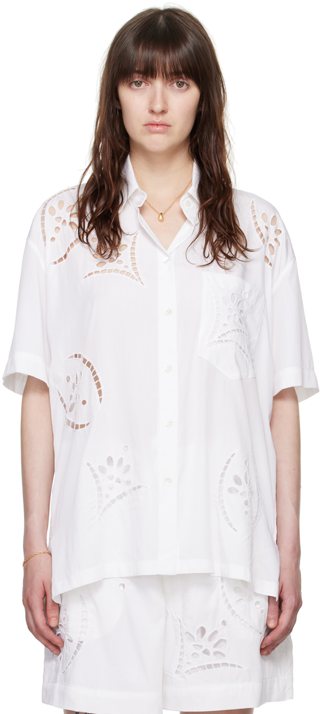 Isabel Marant White Bilya Shirt In 20wh White