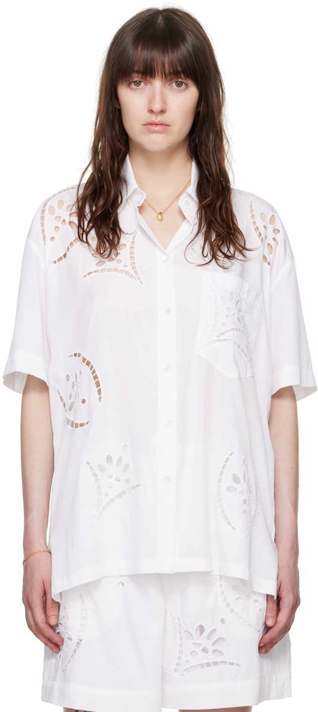 Shop Isabel Marant White Bilya Shirt In 20wh White