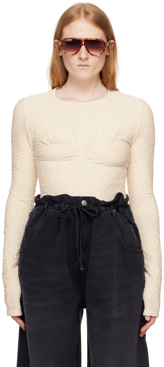 【関税込み】Isabel Marant オフホワイト Floride 長袖トップス Isabel Marantのオフホワイト Floride 長袖トップスがセール中
