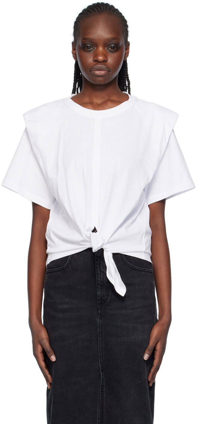 Shop Isabel Marant White Zelikia T-shirt In 20wh White