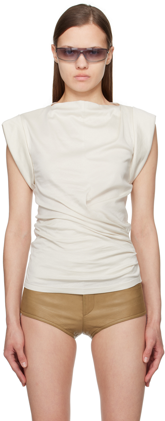 Isabel Marant Off-white Maisan T-shirt In 20ck Chalk