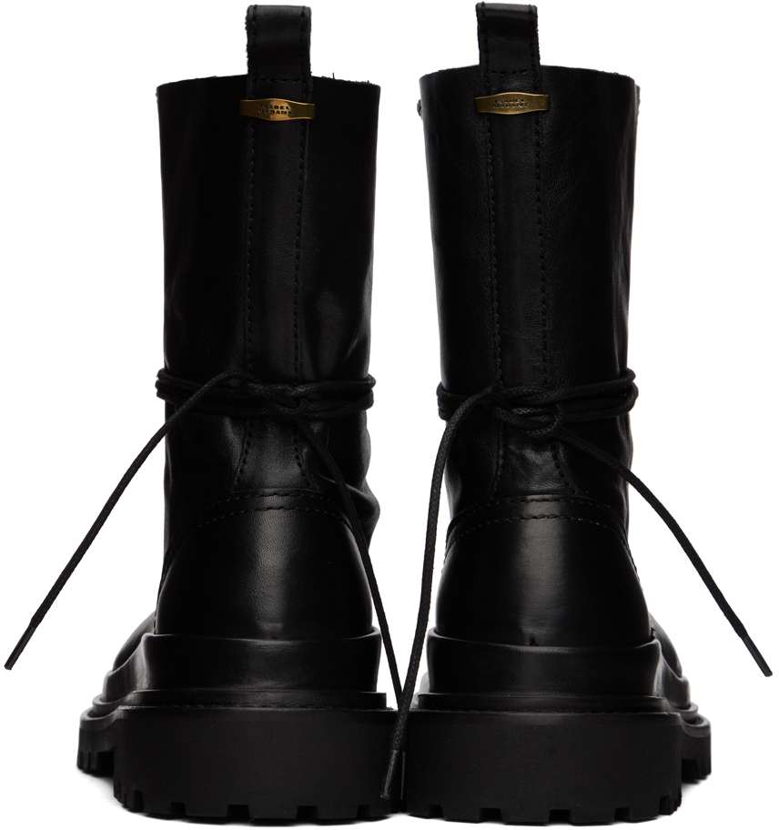 Shop Isabel Marant Black Ghiso Low Boots In 01bk Black