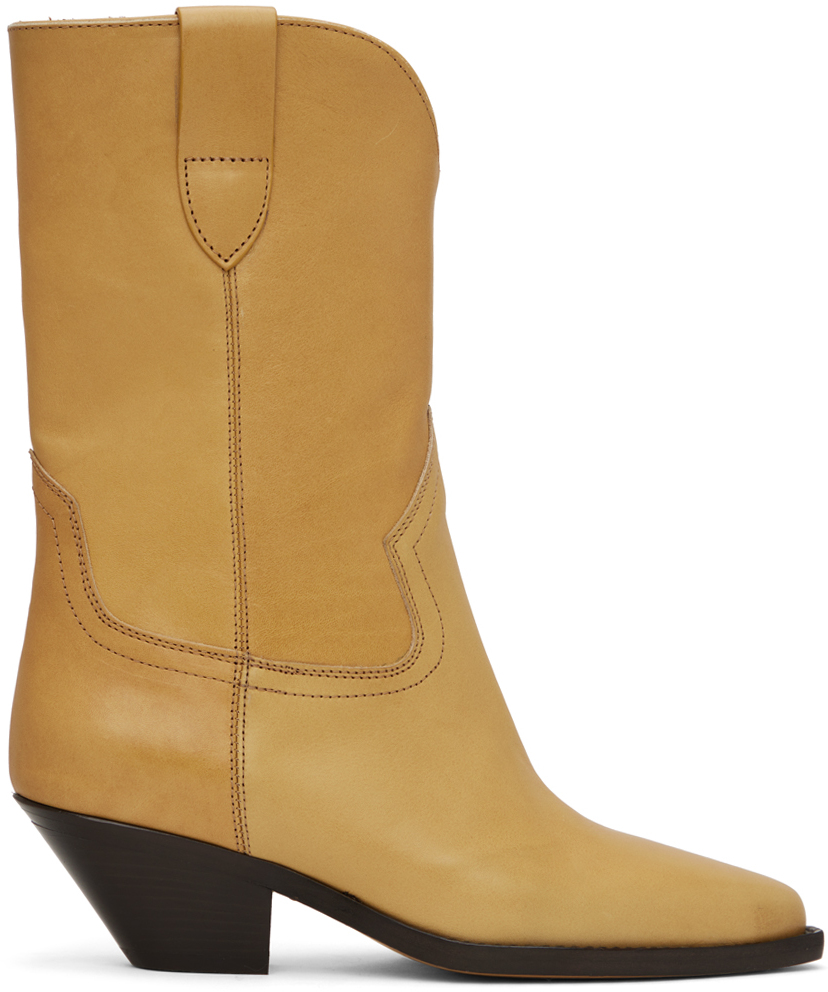 Shop Isabel Marant Yellow Dahope Boots In 23nl Natural