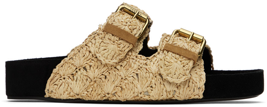 Shop Isabel Marant Beige Lennyo Sandals In 23nl Natural