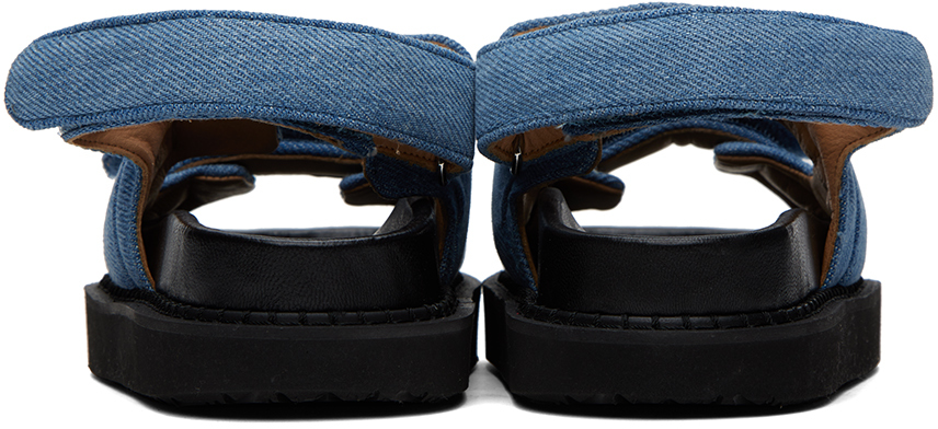 ISABEL MARANT BLUE MADEE DENIM SANDALS