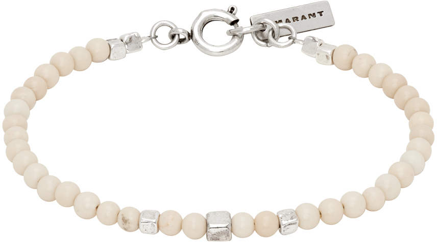 Isabel Marant Off-white Snowstone Bracelet In 20hl White