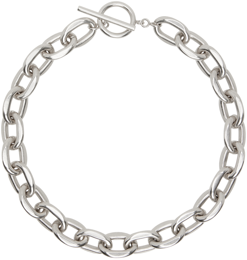 Isabel Marant Silver Your Life Man Necklace In 08si Silver
