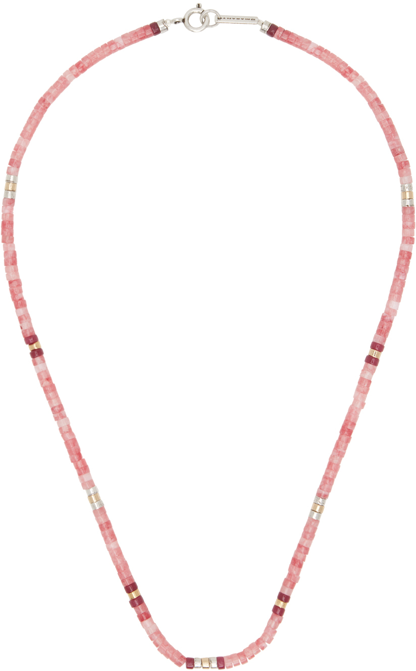Isabel Marant Pink Perfectly Man Necklace In Pksi Pink/silver