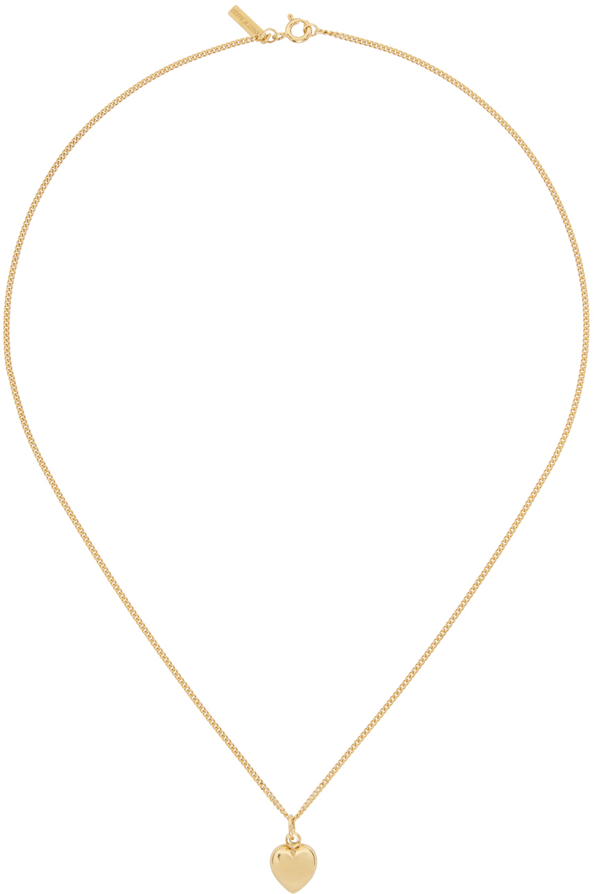 Shop Ernest W Baker Gold Heart Necklace In Gold Plated Silver