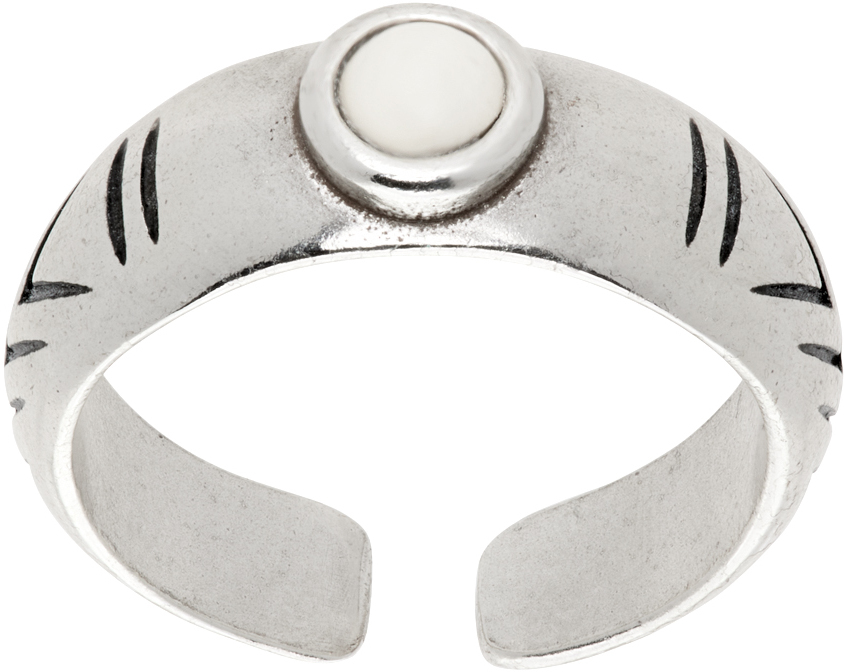 Isabel Marant Silver Zanzibar Ring In Ecsi Ecru/silver