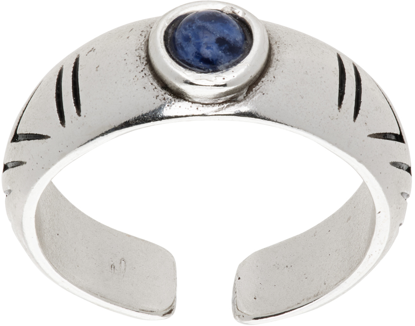 Isabel Marant Silver Zanzibar Ring In Busi Blue/silver
