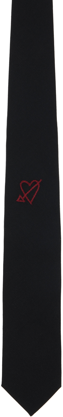 Shop Ernest W Baker Black Heart Embroidered Tie