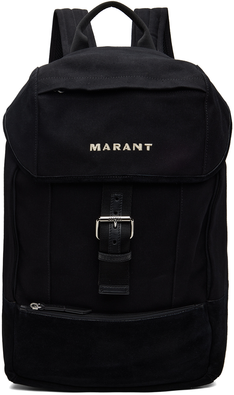Shop Isabel Marant Black Troy Backpack In 01bk Black